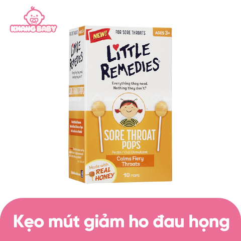 Kẹo mút trị ho Little Remedies 3Y+