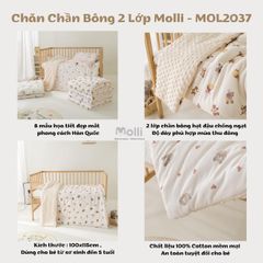 Chăn bông 2 lớp hạt đậu Molli