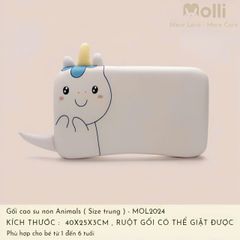 Gối cao su non 3D hình thú Molli  0105