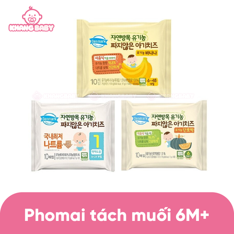 Phô mai tách muối Hàn 180g 6M+