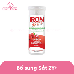 Kẹo ngậm bổ sung sắt vị dâu Iron Melts Úc 50 viên