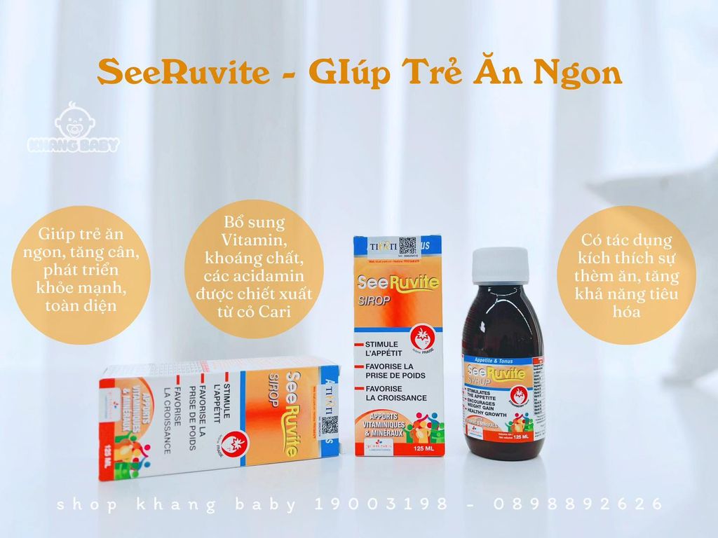 Siro vitamin tổng hợp ăn ngon SeeRuvite 6M+