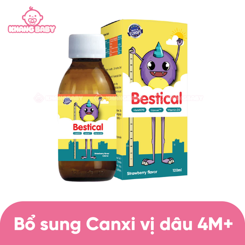 Siro canxi Bestical vị dâu 120ml 4M+