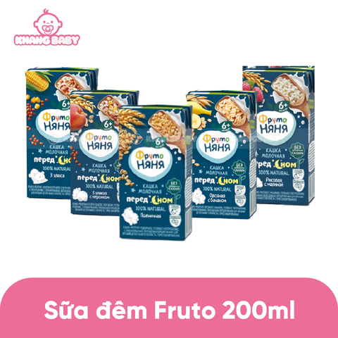 Sữa đêm Fruto Nga đủ vị 200ml 6M+