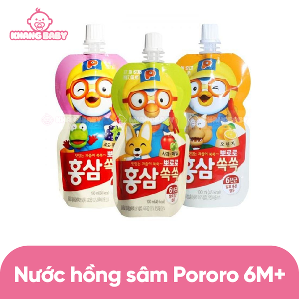 Nước hồng sâm Pororo Hàn Quốc 100ml