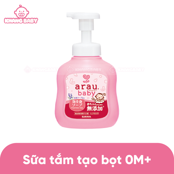 Sữa tắm gội thảo mộc tạo bọt Arau Nhật chai 450ml