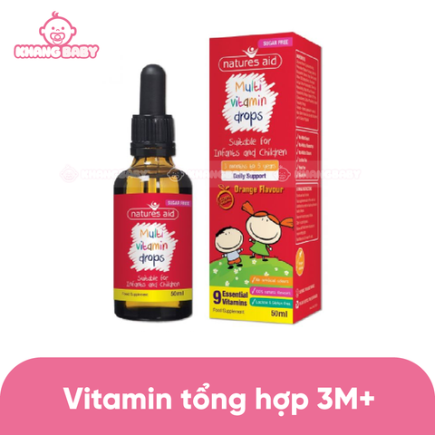 Vitamin tổng hợp nhỏ giọt Natures Aid Multi-Vitamin 50ml 3M+