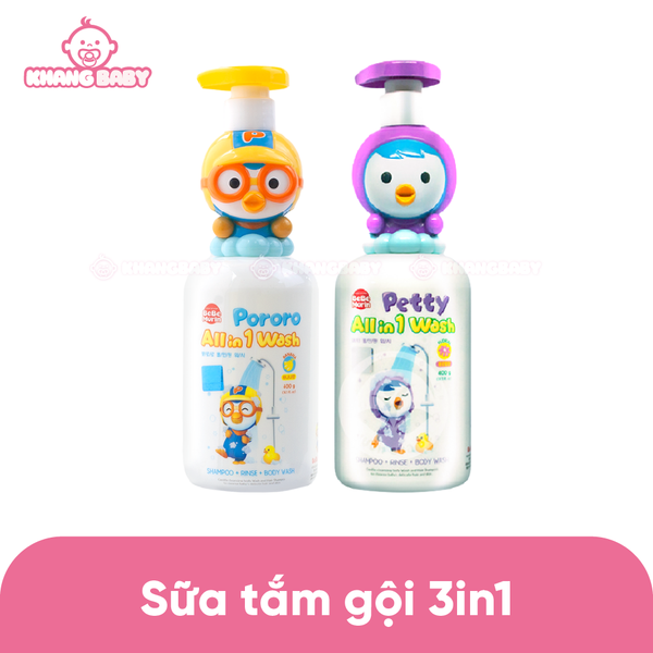 Sữa tắm gội xả 3in1 Pororo & Petty 400ml