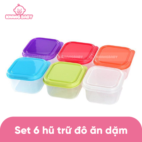 Set 6 khay trữ đồ ăn dặm cho bé