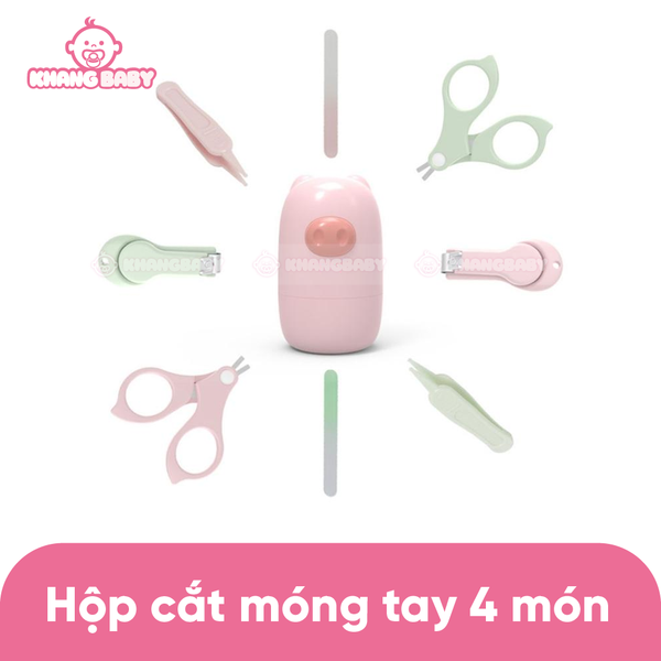 Hộp cắt móng tay 4 món hình heo