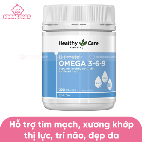 Bổ sung Omega 369 Healthy Care Úc 200 viên