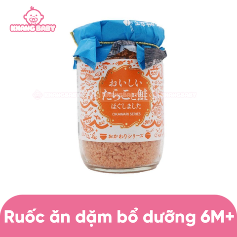 Ruốc cá hồi trộn trứng cá tuyết Okawari Nhật 120g 6M+