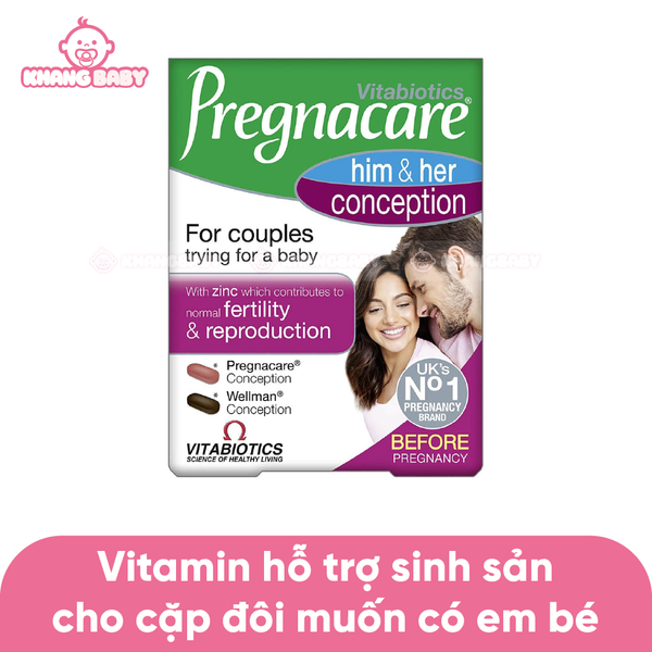 Viên hỗ trợ thụ thai cho cặp đôi Pregnacare him&her conception