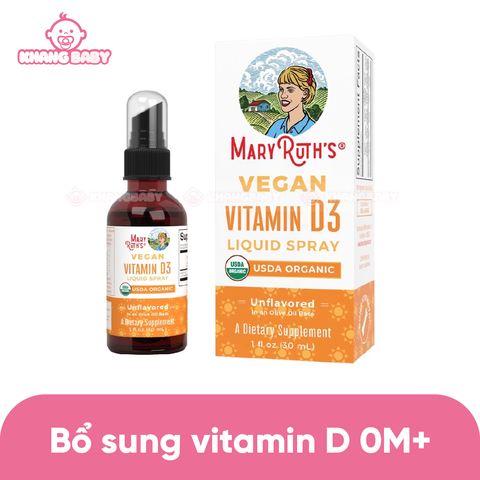 Xịt Vitamin D3 Organic Mary's Ruth 30ml 0M+