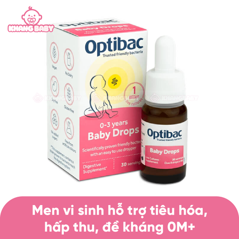 Men vi sinh Optibac Baby Drops Anh 10ml 0M+