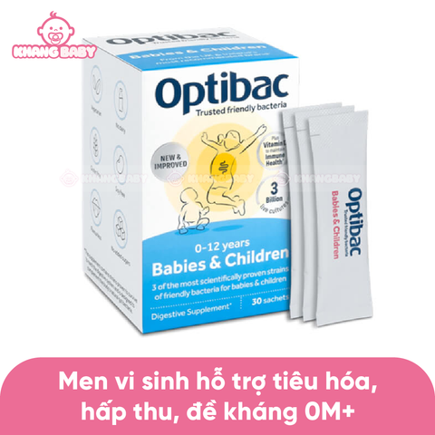 Men vi sinh Optibac Babies and Children 30 gói 0M+