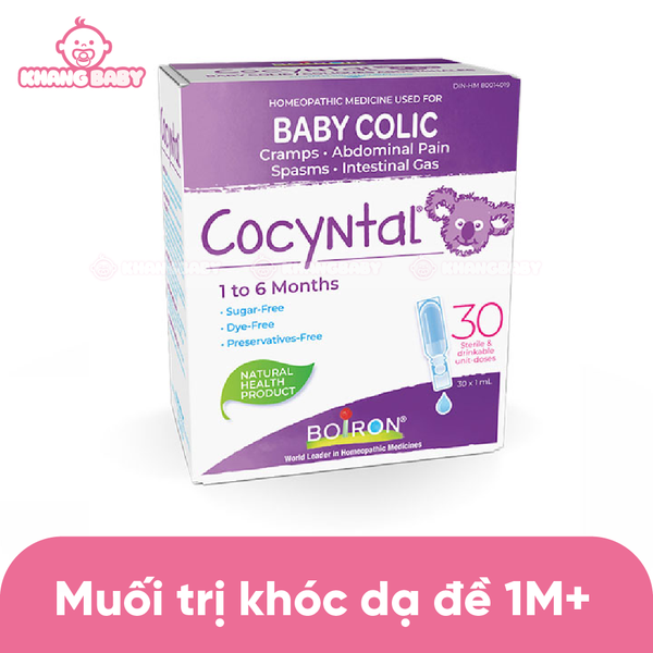 Muối uống trị khóc dạ đề Boiron Cocyntal 30 ống 1M+