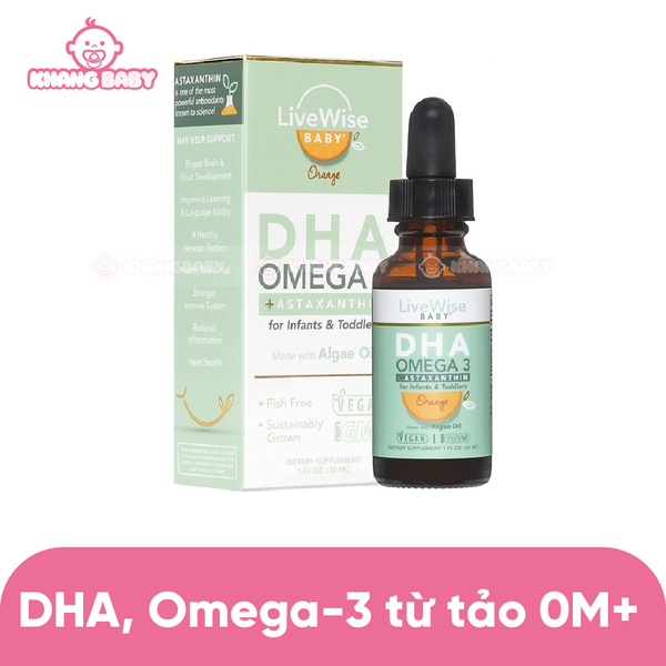 Bổ sung DHA và Omega-3 thuần chay LiveWise 0M+