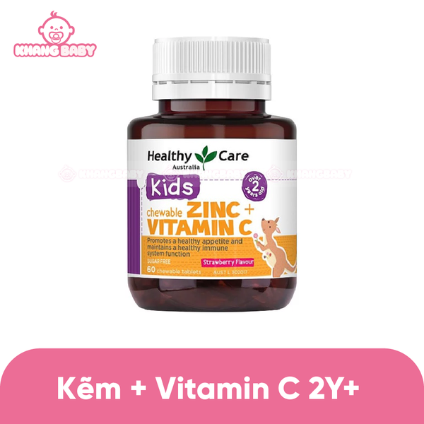 Viên kẽm kèm vitamin C Healthy Care 60 viên 2Y+