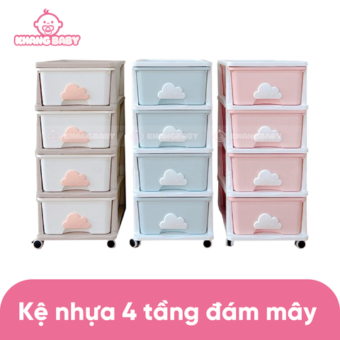 Kệ nhựa 4 tầng hình đám mây