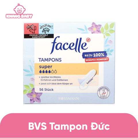 Băng vệ sinh Tampon Facelle Super Đức 4 giọt 56 stick