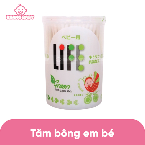 Tăm bông trẻ em xoắn Life 200 que