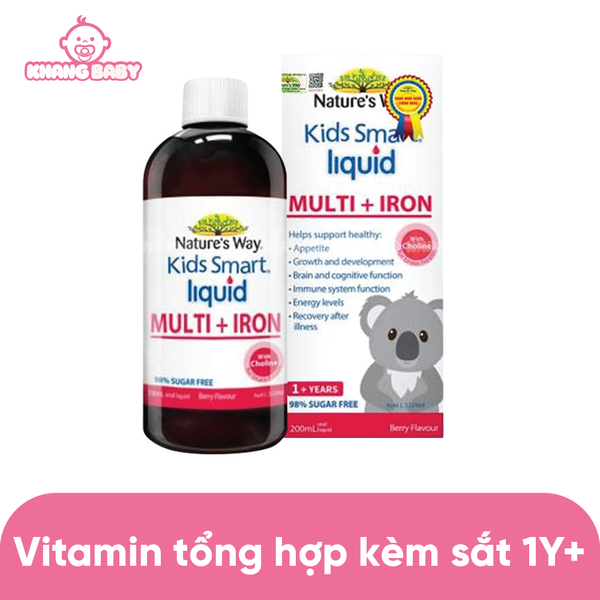 Siro vitamin tổng hợp & sắt Nature's Way Multi Iron 200ml 1Y+
