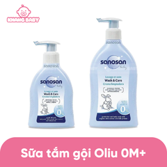 Tắm gội Sanosan chiết xuất oliu hữu cơ 0+ 500ml