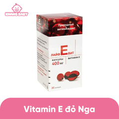 Viên uống Vitamin E đỏ Nga 400mg - Lọ thủy tinh