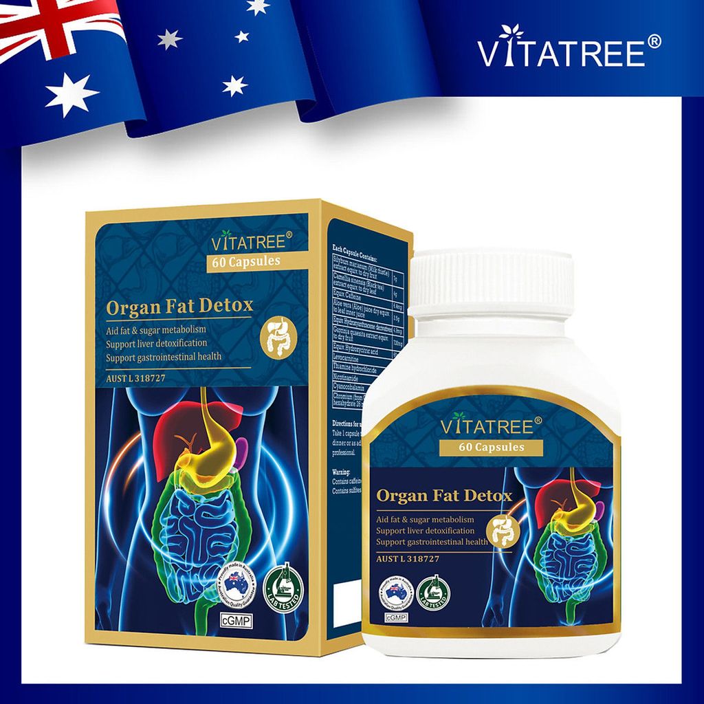 Thải độc mỡ nội tạng Vitatree Organ Fat Detox 60 viên