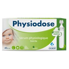 Nước muối sinh lý hữu cơ Physiodose Pháp xanh lá