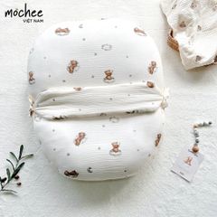 Gối chống trào Mochee vải xô Muslin