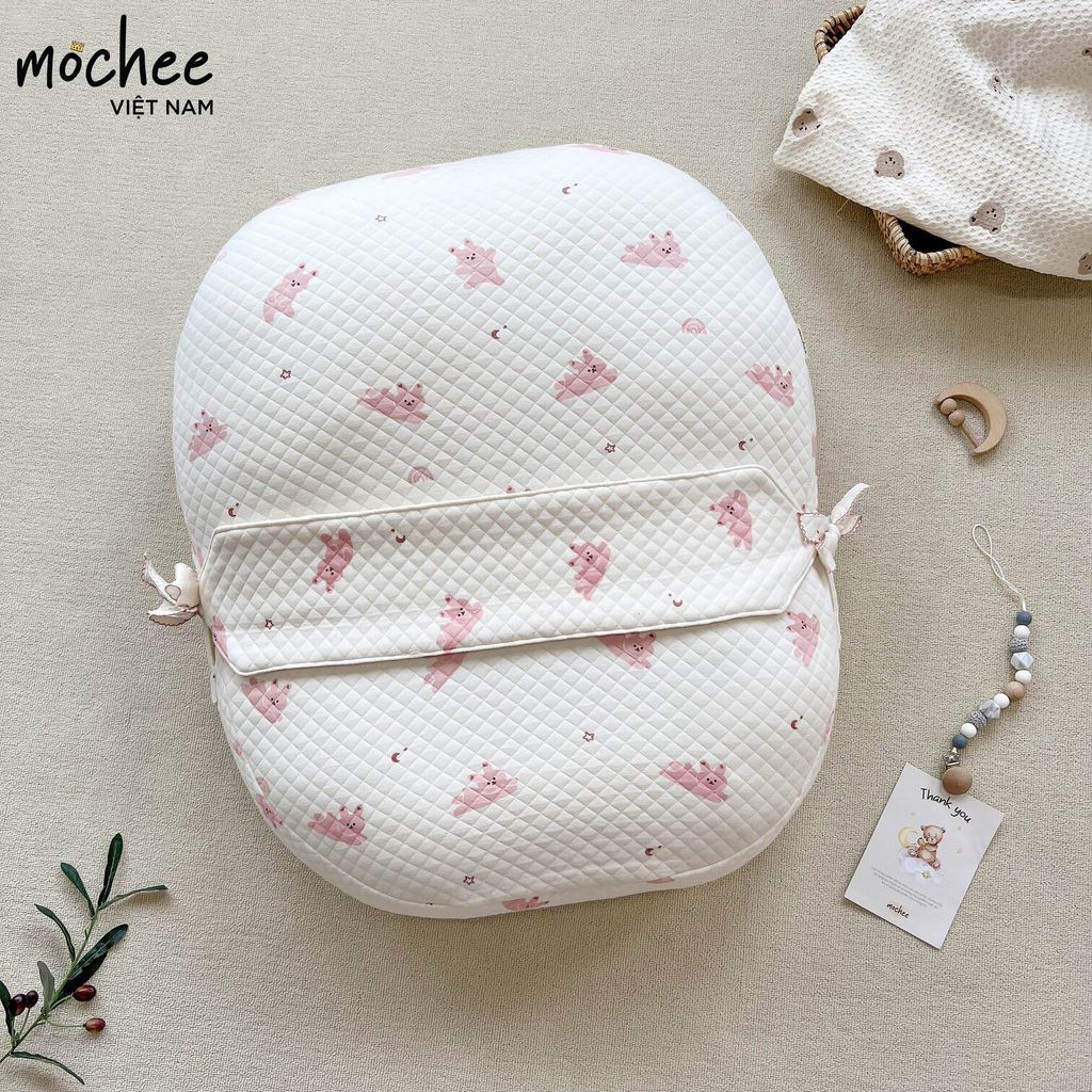 Gối chống trào Mochee vải lụa cotton