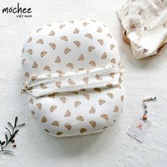 Gối chống trào Mochee vải xô Muslin