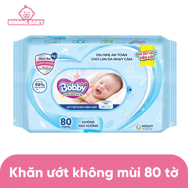 Khăn ướt Bobby 80 tờ