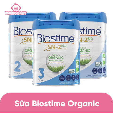 Sữa Biostime Organic Lait Bio 800g nắp xanh