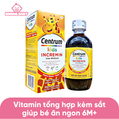 Siro vitamin ăn ngon Centrum Kids Incremin Iron Mixture 200ml 6M+