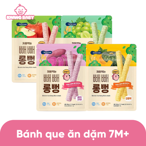 Bánh gạo lứt thanh dài Bebecook 7M+