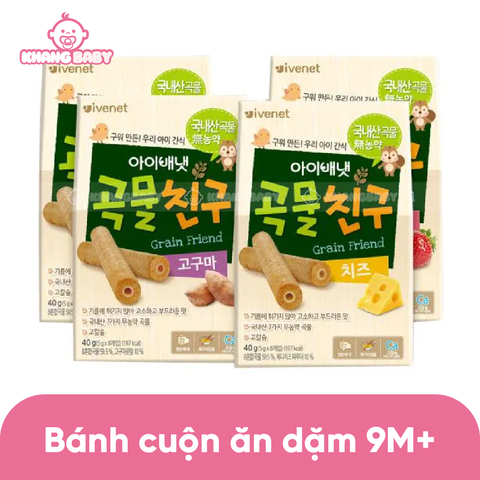 Bánh cuộn ngũ cốc Ivenet 9M+