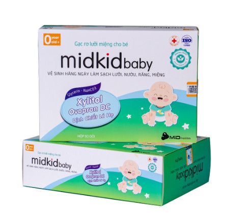 Gạc rơ lưỡi Midkid Baby - Hộp 50 gói