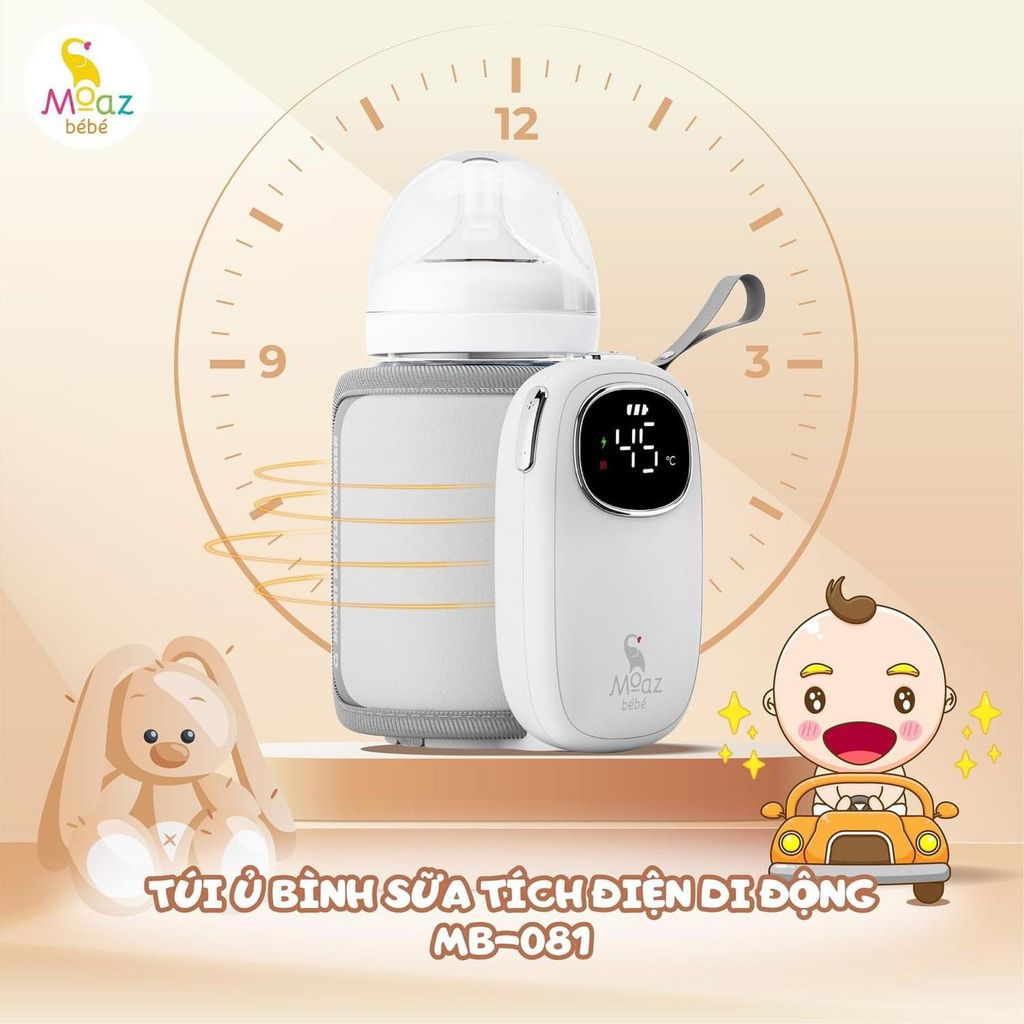 Túi ủ bình sữa tích điện di động Moaz BéBé MB081