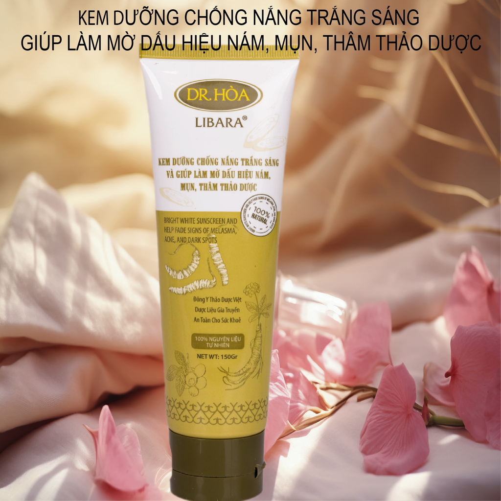 KEM DƯỠNG CHỐNG NẮNG TRẮNG SÁNG VÀ GIÚP LÀM MỜ DẤU HIỆU NÁM, MỤN, THÂM THẢO DƯỢC