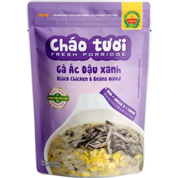 Cháo tươi Cây Thị vị gà ác đậu xanh