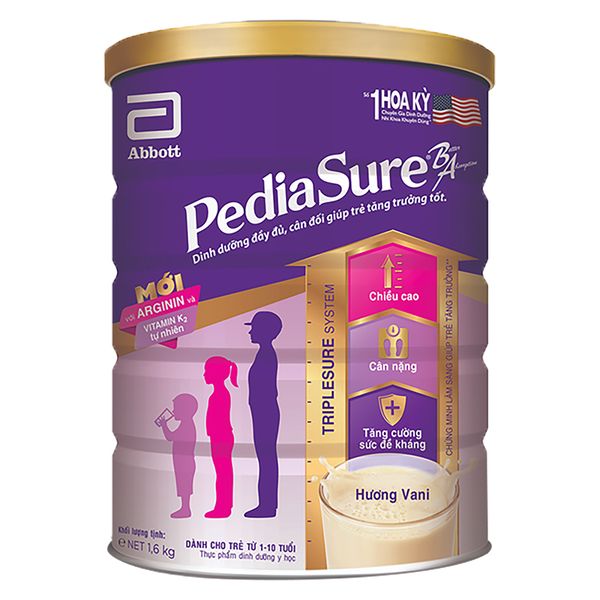 Sữa Pediasure BA 1,6kg (Vani) (1-10 tuổi)