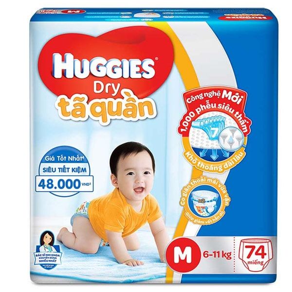 Bỉm Huggies quần M74 (6-11kg)