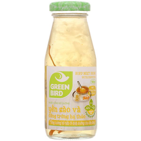 Nước yến sào đông trùng hạ thảo Green Bird 185ml