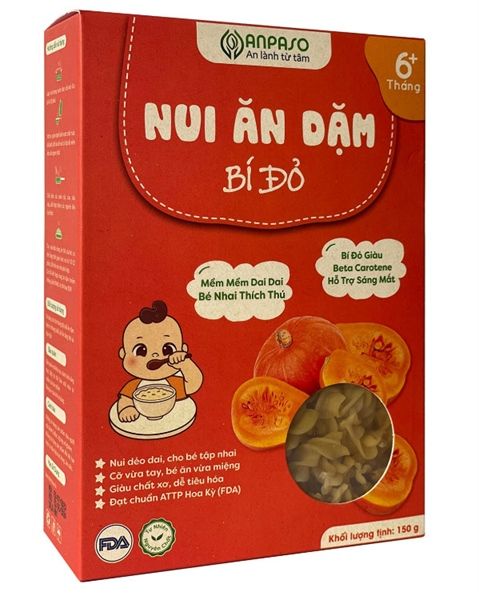 Nui ăn dặm Anpaso bí đỏ 6M+ (150g)