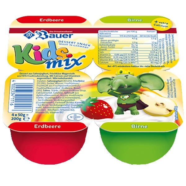 Phô mai hoa quả Kids Mix (vỉ 4 hộp)