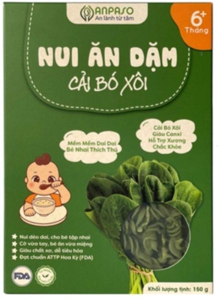 Nui ăn dặm Anpaso cải bó xôi 6M+ (150g)