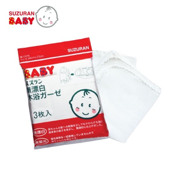 Khăn tắm Chitosan kháng khuẩn Suzuran Japan - 3 cái/gói